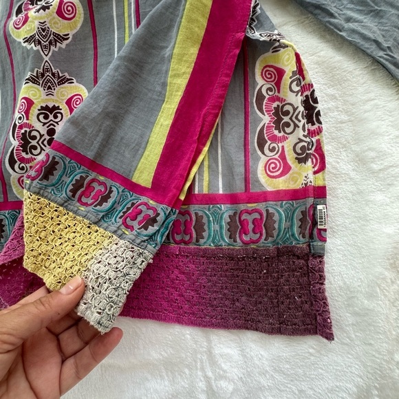 Tunic Coverup with Beaded Tassels, Size Small - Picture 6 of 9